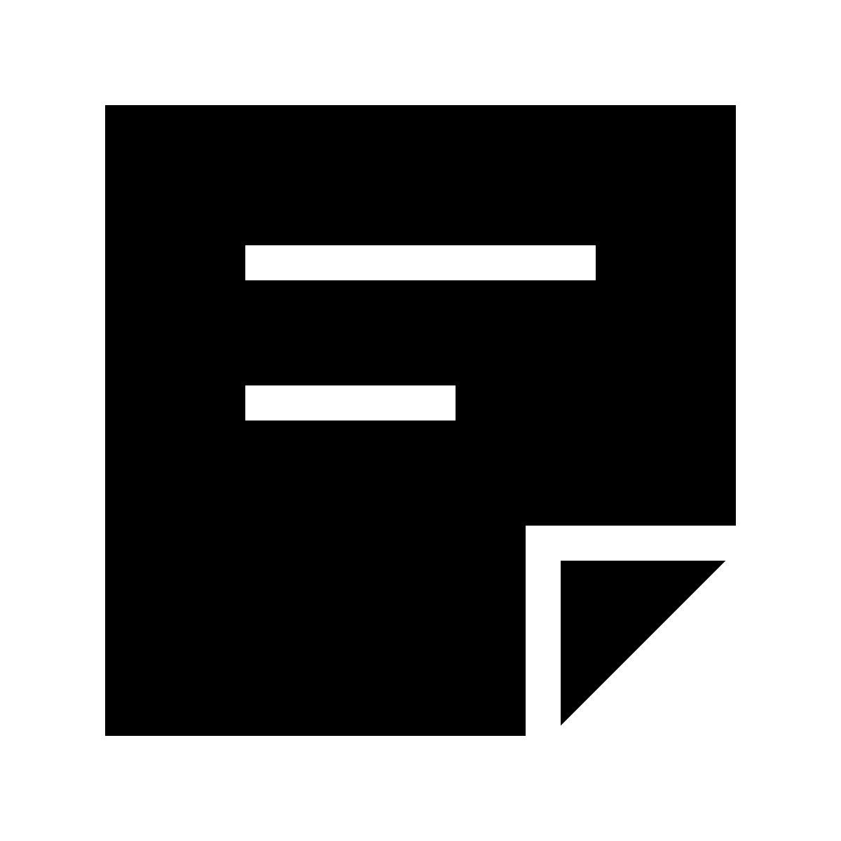 forma thin filled sharp style note icon