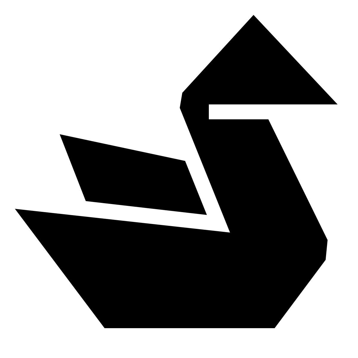 forma thin filled sharp style 종이 접기 icon