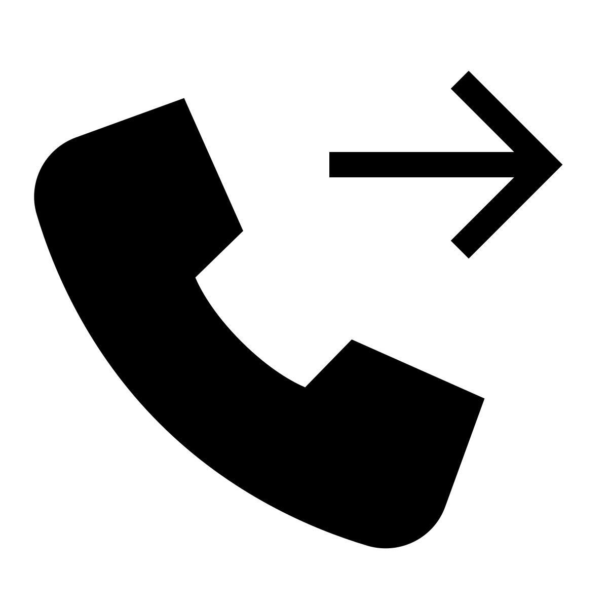 forma thin filled sharp style llamada saliente icon