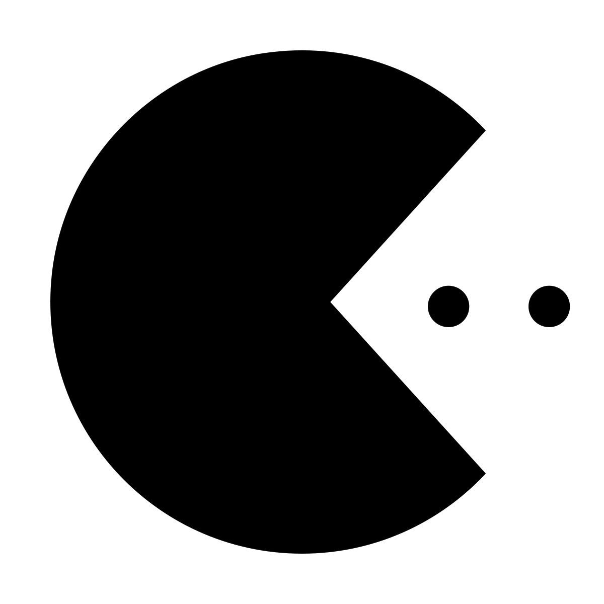 forma thin filled sharp style 팩맨 가득 icon