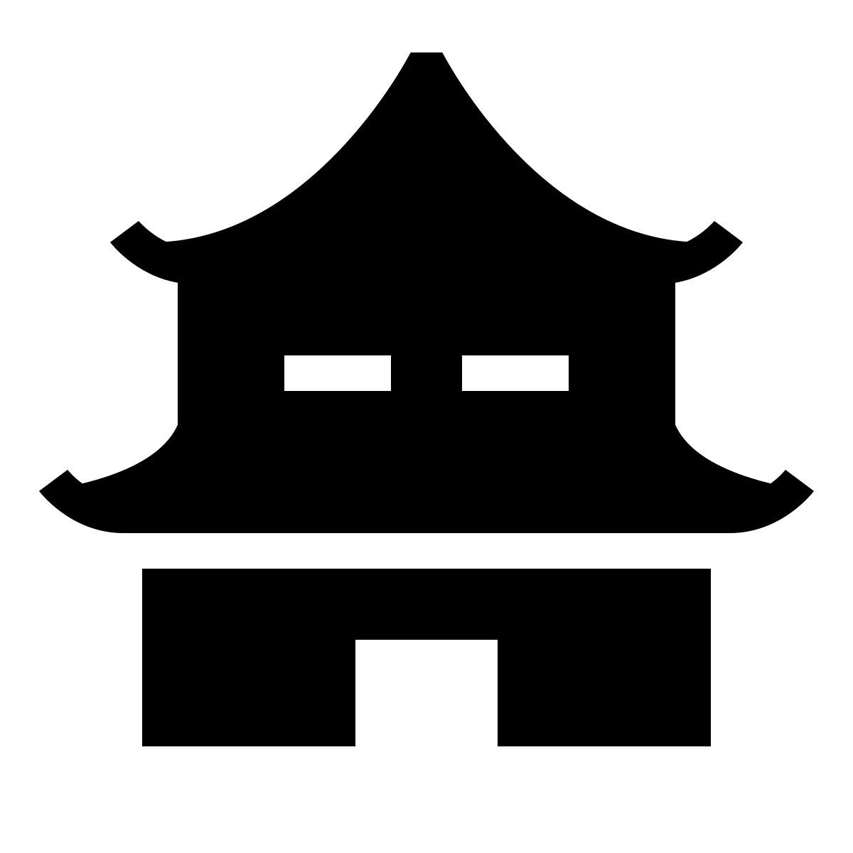 forma thin filled sharp style temple icon