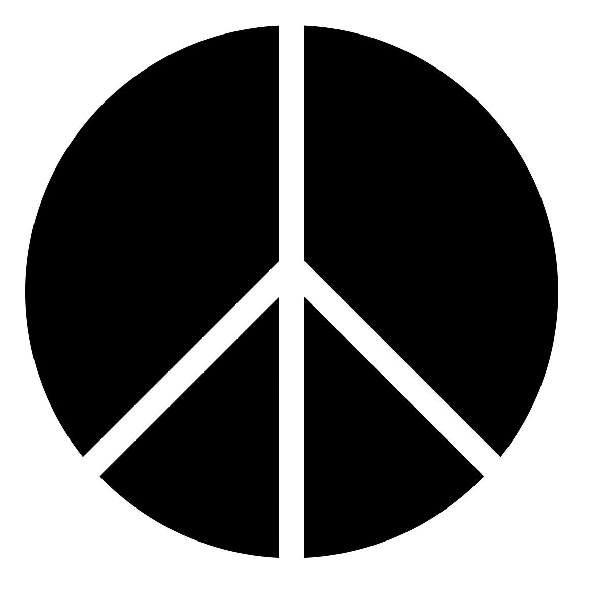 forma thin filled sharp style 和平标志 icon