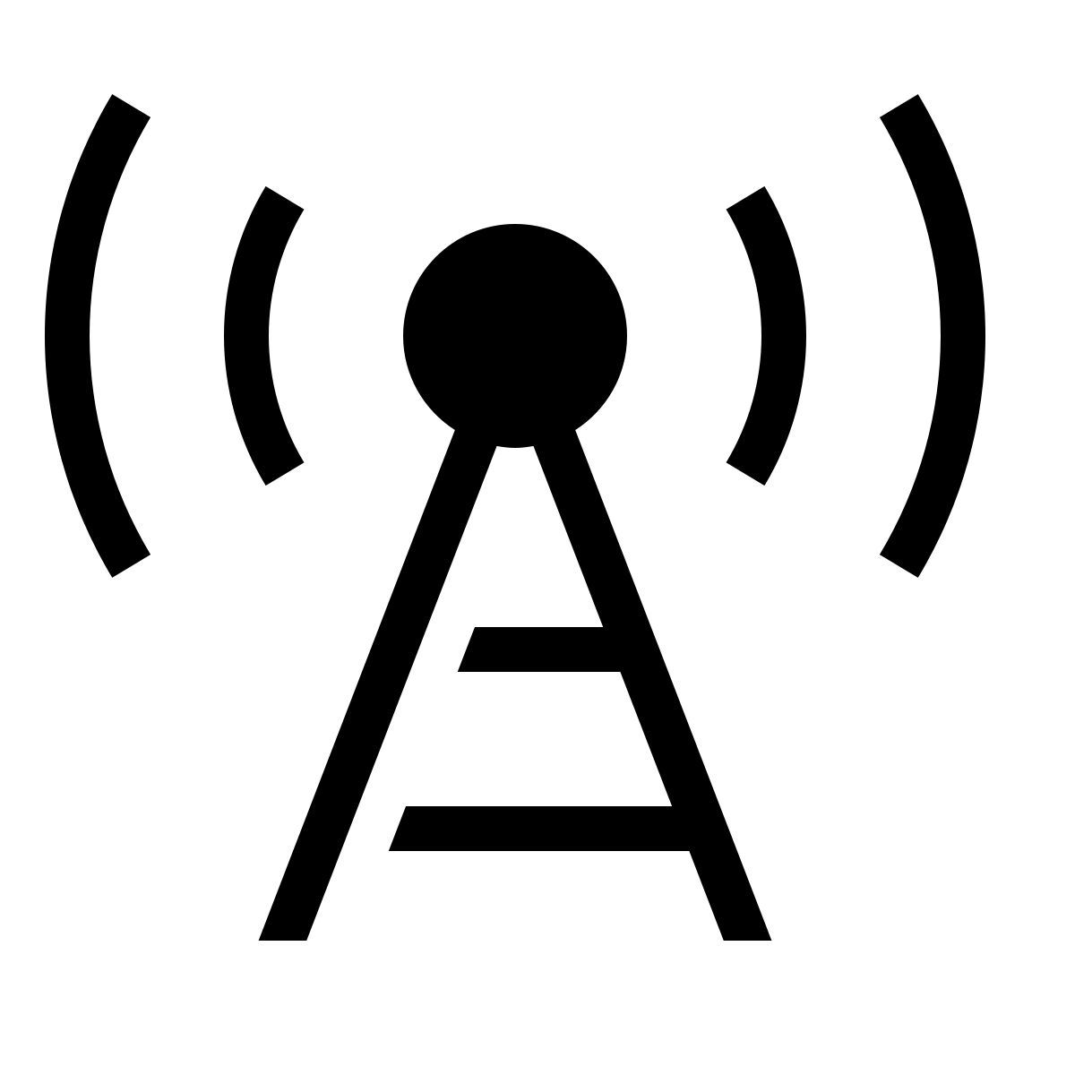 forma thin filled sharp style torre de radio icon