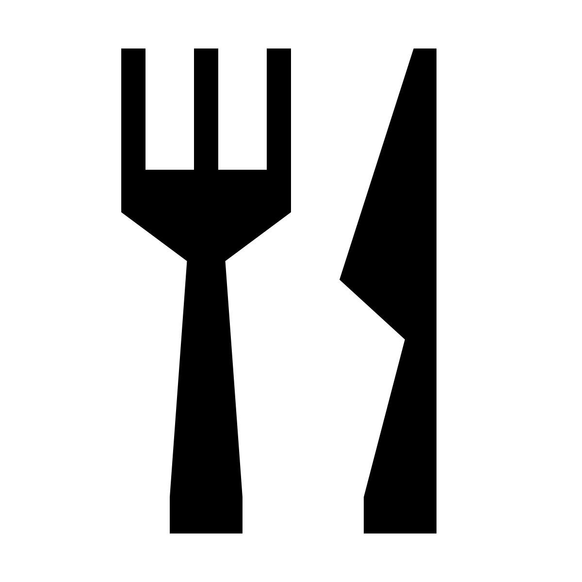 forma thin filled sharp style 餐厅 icon