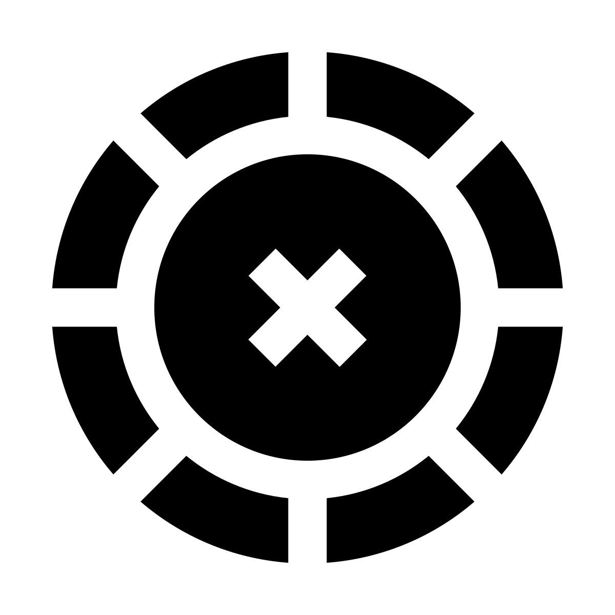 forma thin filled sharp style roulette icon