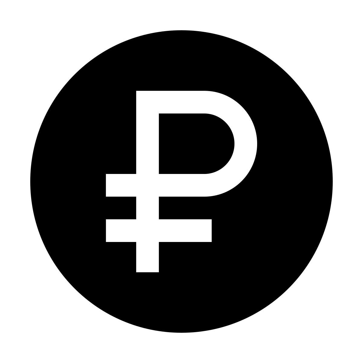 forma thin filled sharp style rublo icon