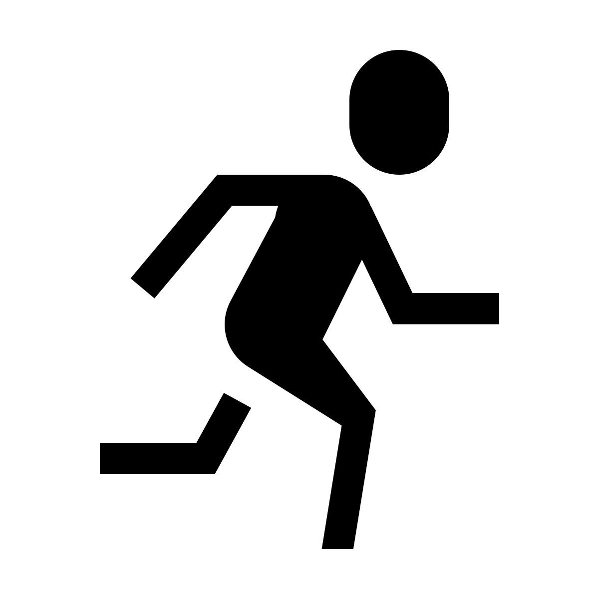 forma thin filled sharp style 跑步 icon