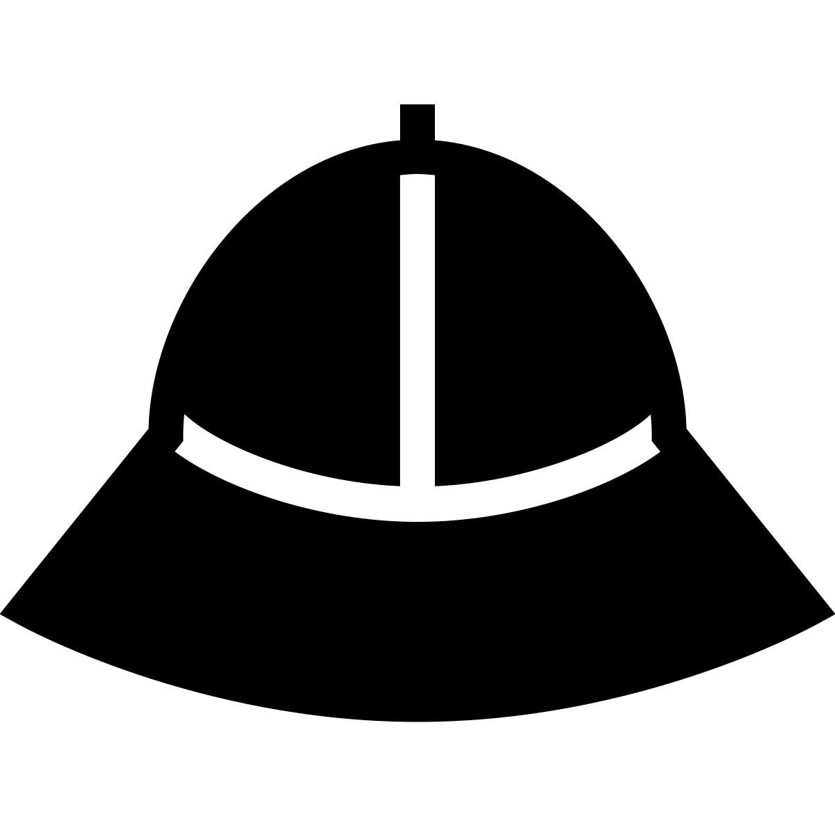 forma thin filled sharp style chapéu de safari icon