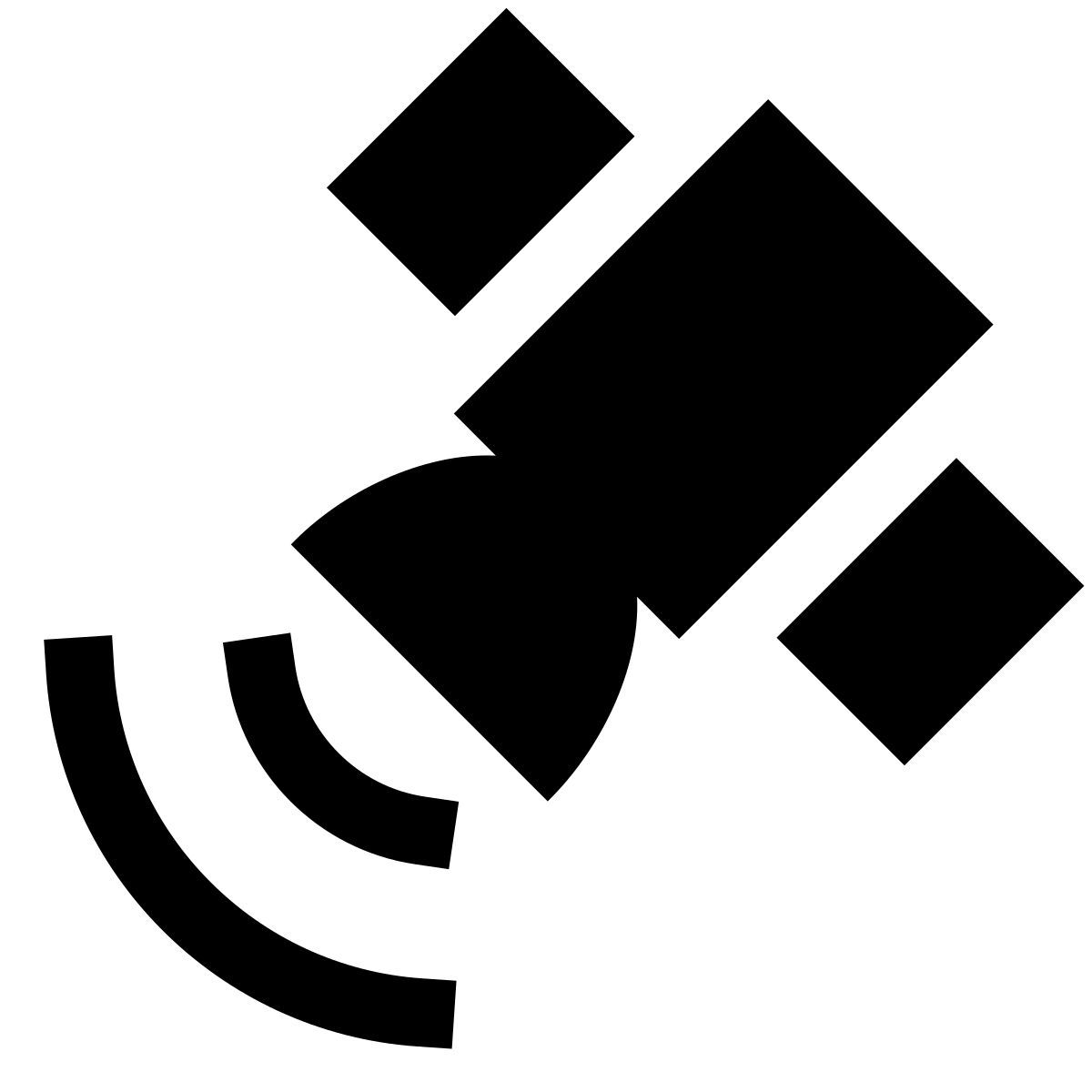 forma thin filled sharp style envoi de signal satellite icon