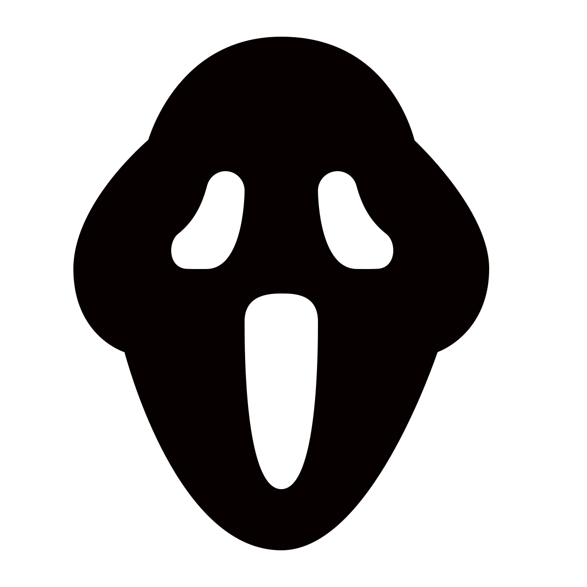 forma thin filled sharp style scream icon