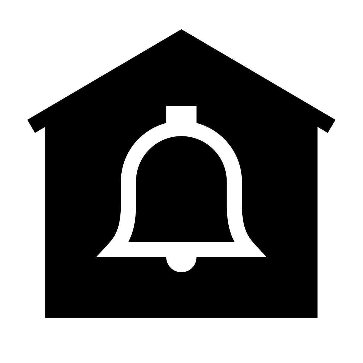 forma thin filled sharp style 경보 시스템에 의해 보안 icon