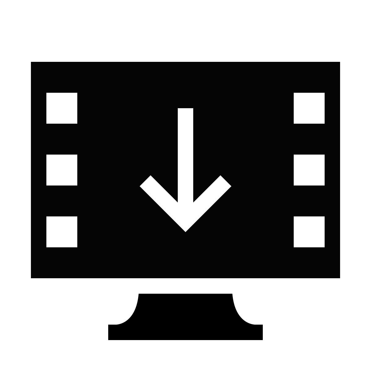 forma thin filled sharp style enviando quadros de vídeo icon