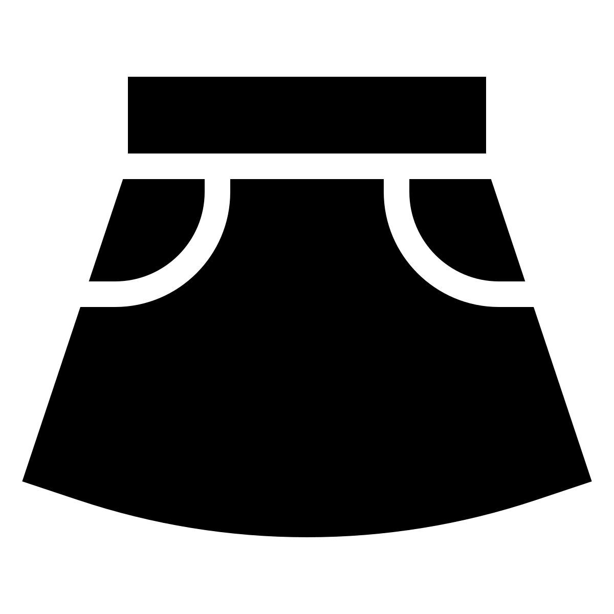 forma thin filled sharp style falda icon