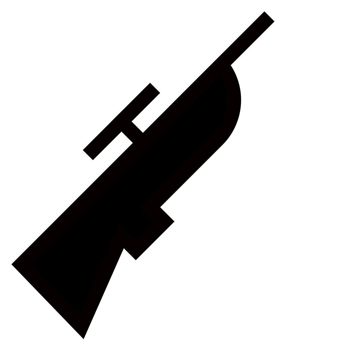 forma thin filled sharp style sniper rifle icon