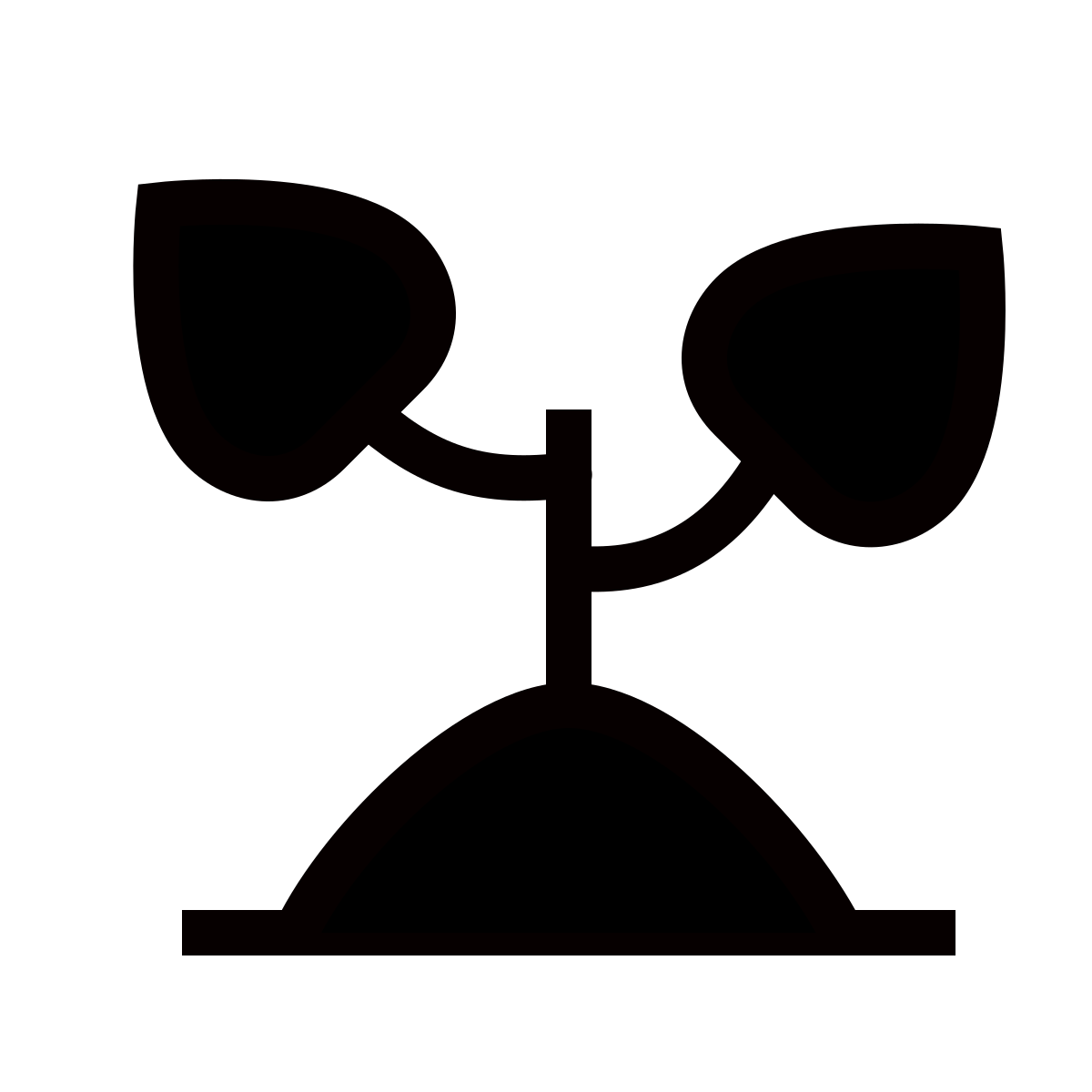 forma thin filled sharp style sprout icon