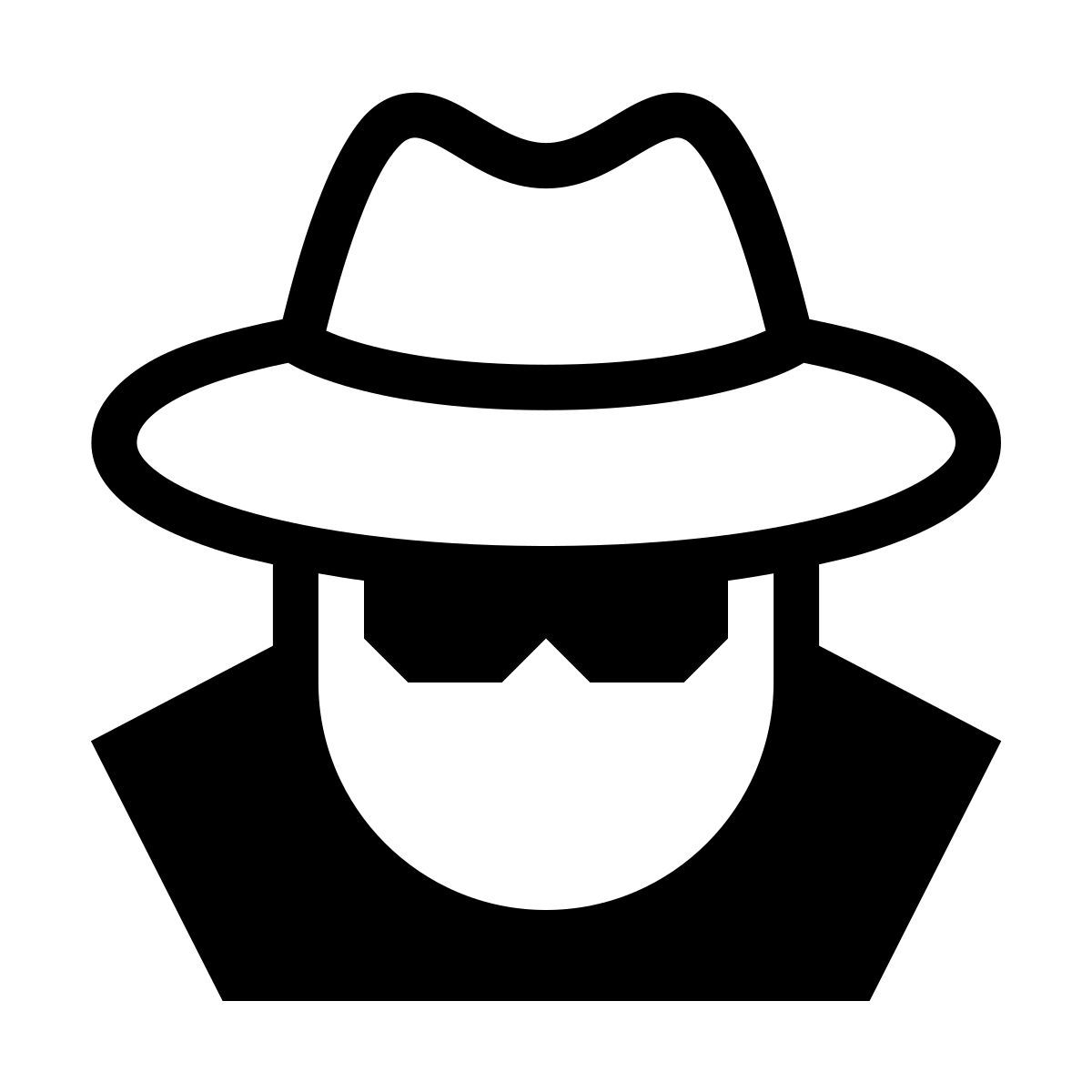 forma thin filled sharp style spy male icon