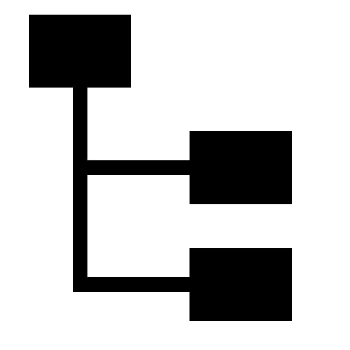 forma thin filled sharp style 堆叠组织图 icon