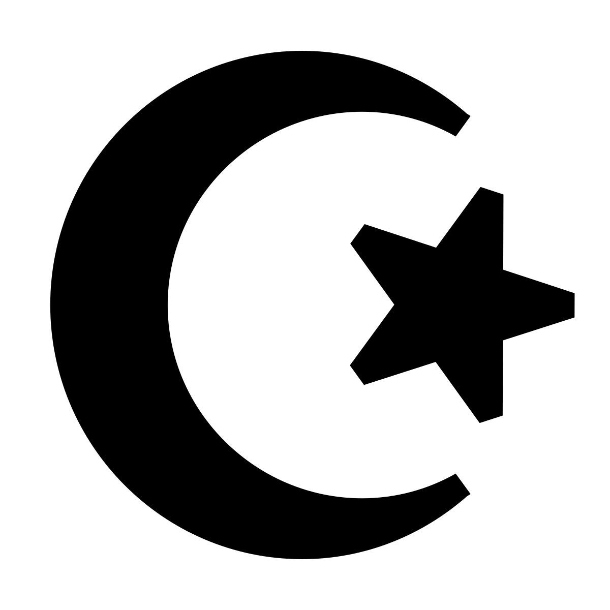 forma thin filled sharp style 스타 초승달 icon