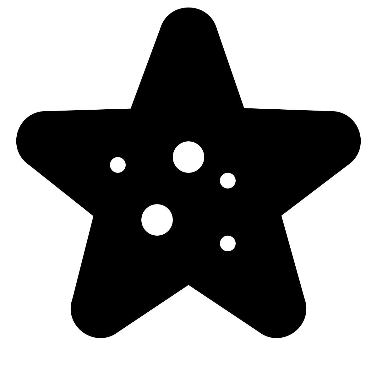 forma thin filled sharp style 불가사리 icon