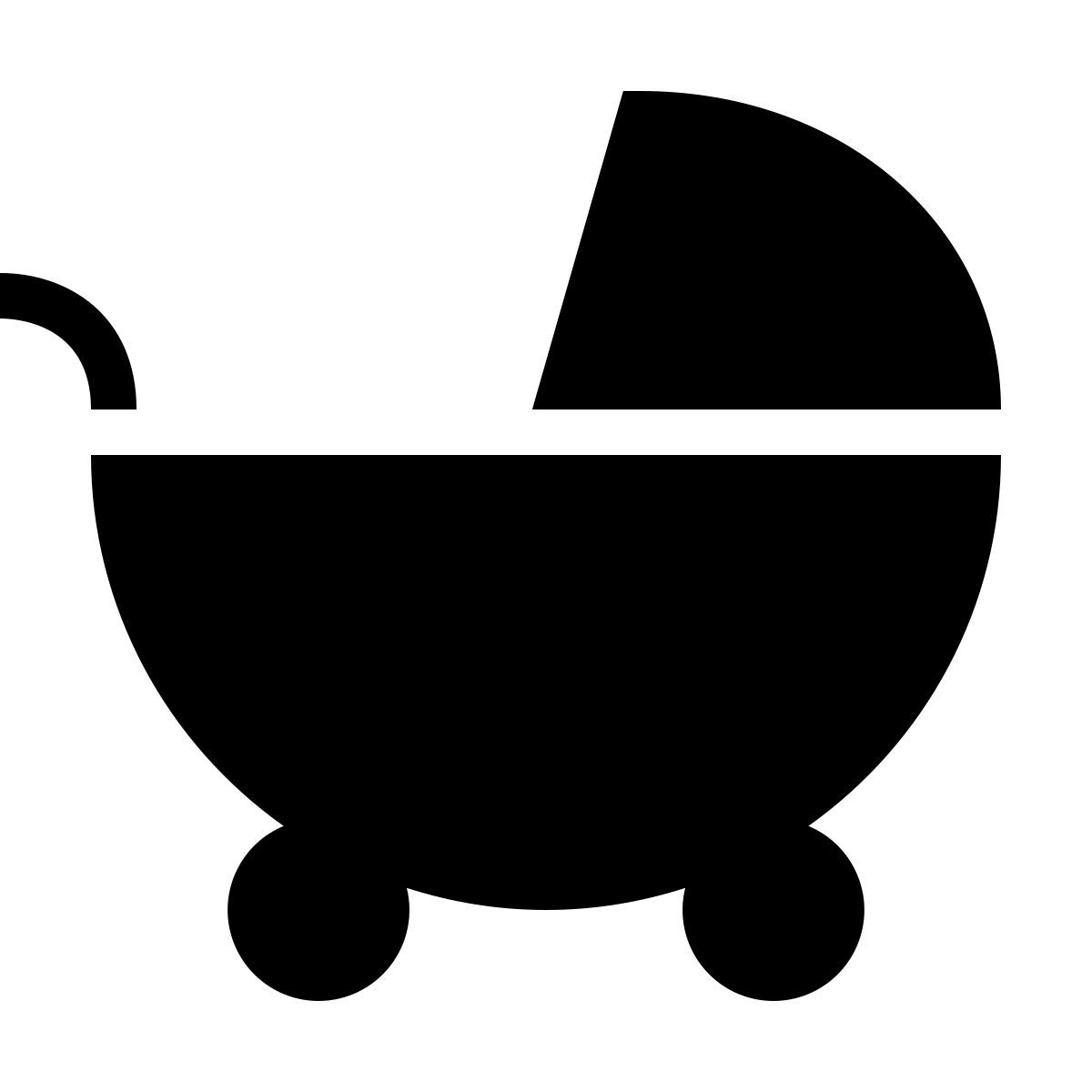 forma thin filled sharp style coche de niño icon