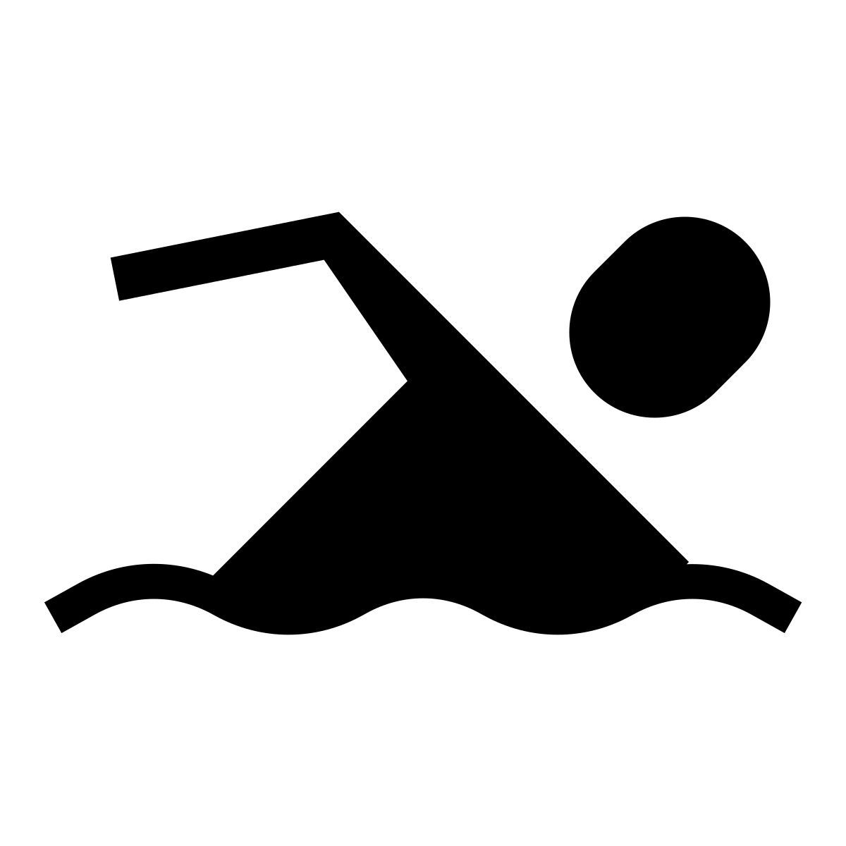 forma thin filled sharp style 游泳 icon