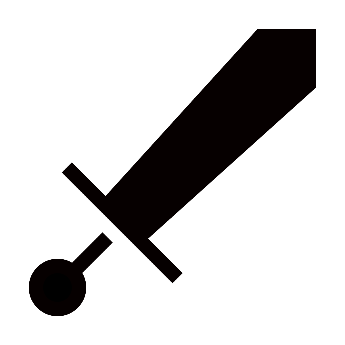 forma thin filled sharp style sword icon