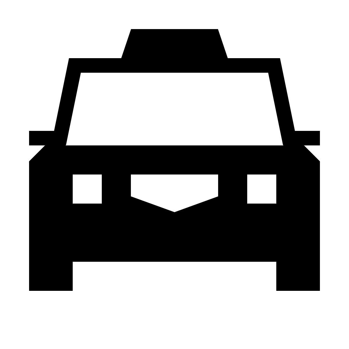 forma thin filled sharp style taxi icon