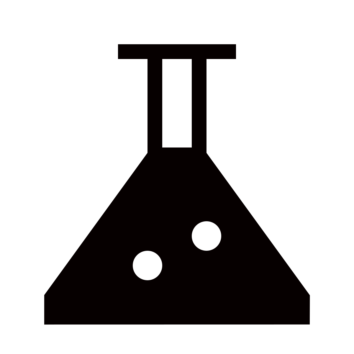 forma thin filled sharp style test tube icon