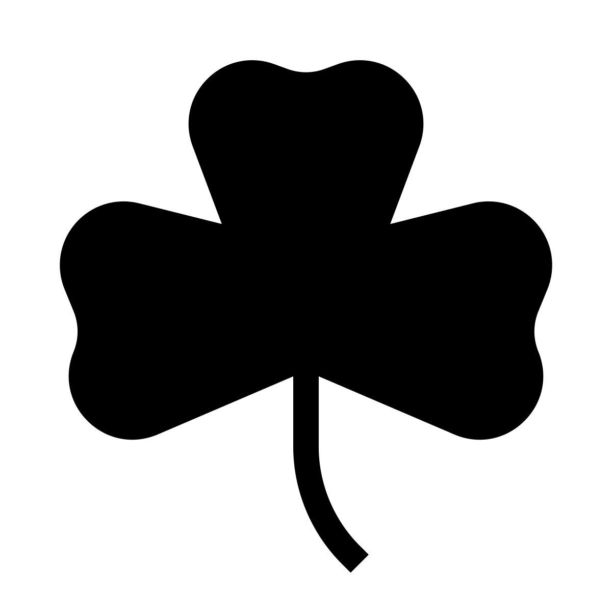 forma thin filled sharp style 세 잎 클로버 icon