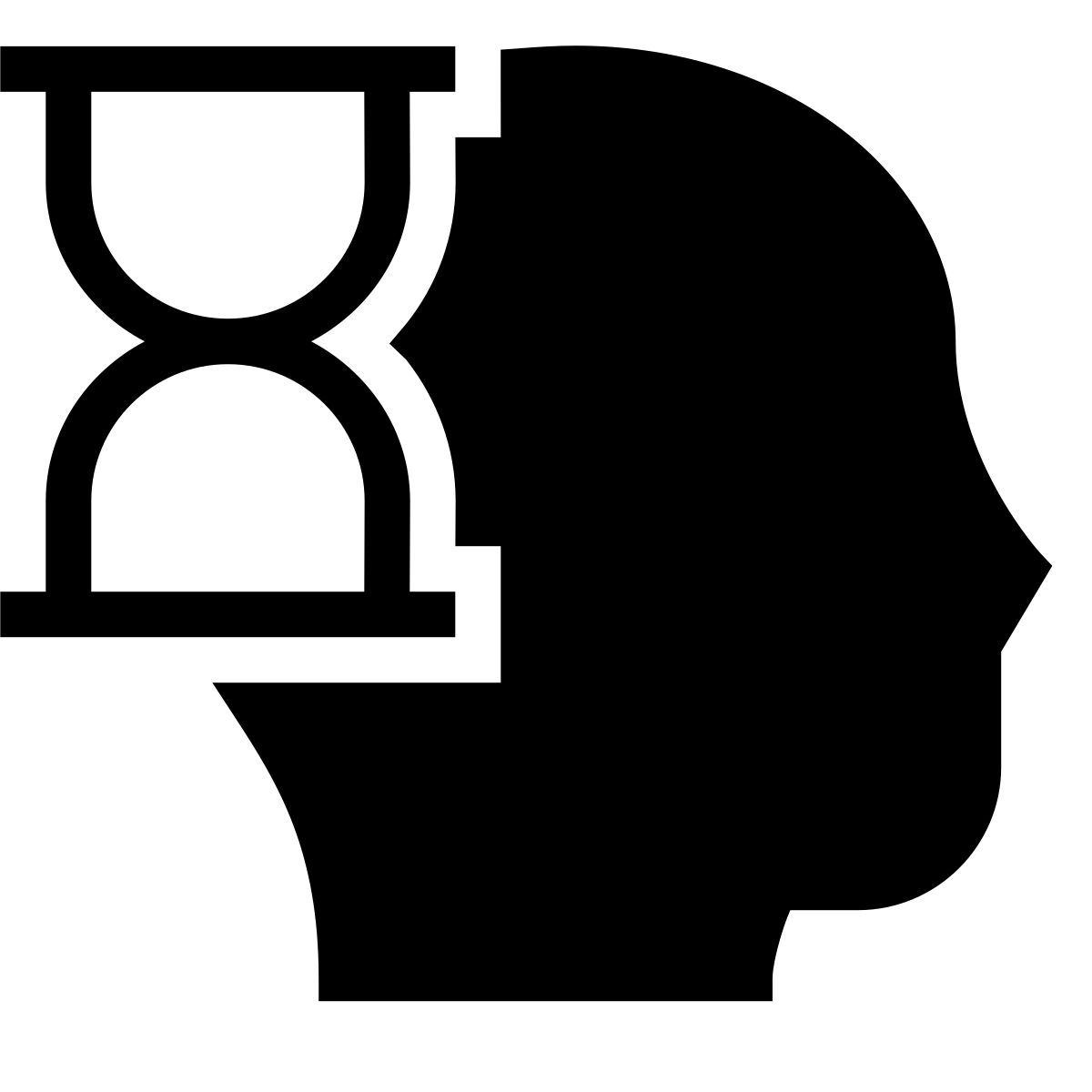 forma thin filled sharp style time management icon