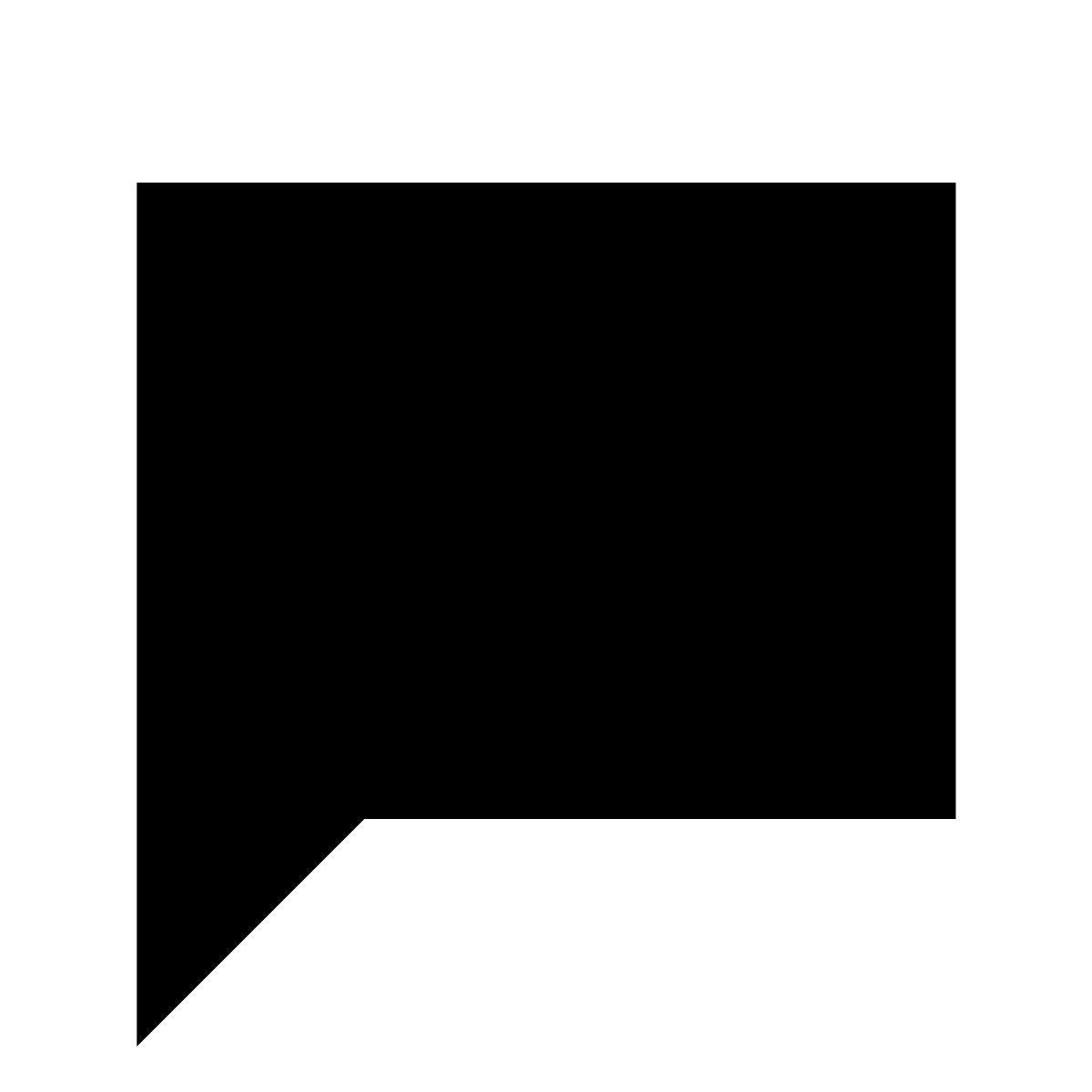 forma thin filled sharp style 文字讯息 icon