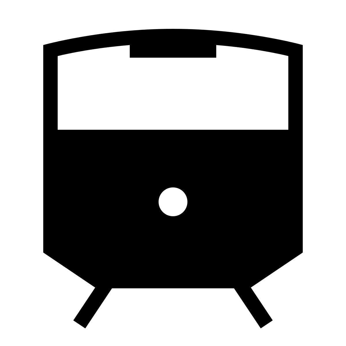 forma thin filled sharp style train icon