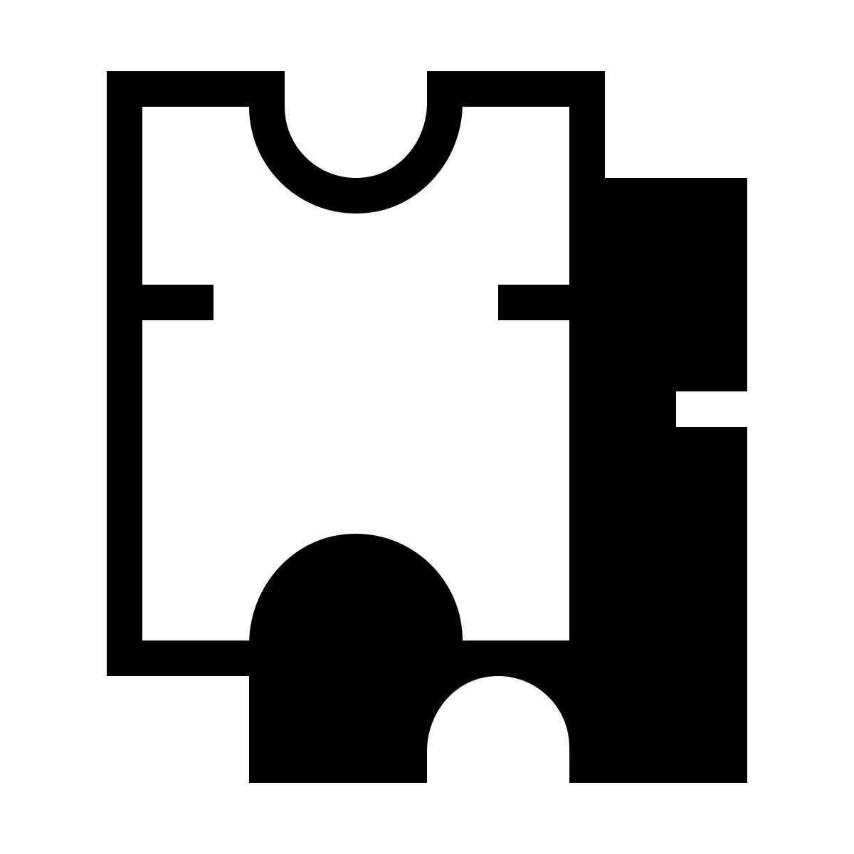 forma thin filled sharp style 两张票 icon