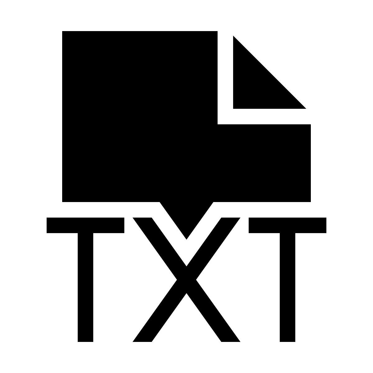 forma thin filled sharp style testo icon