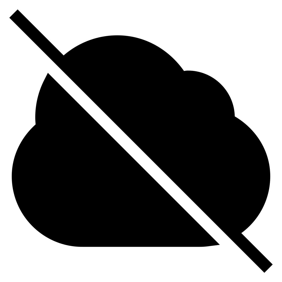 forma thin filled sharp style cloud nicht erreichbar icon