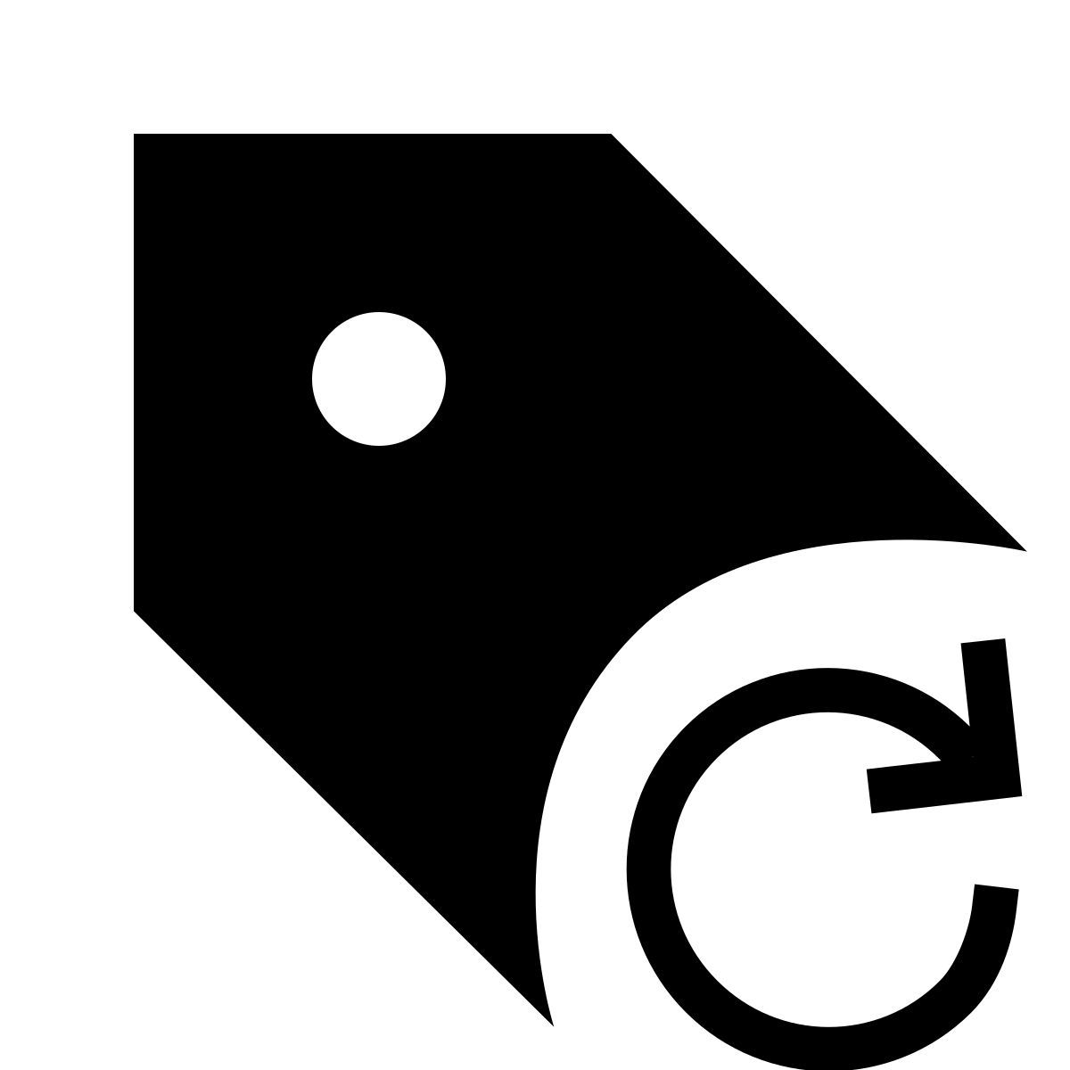 forma thin filled sharp style actualizar etiqueta icon