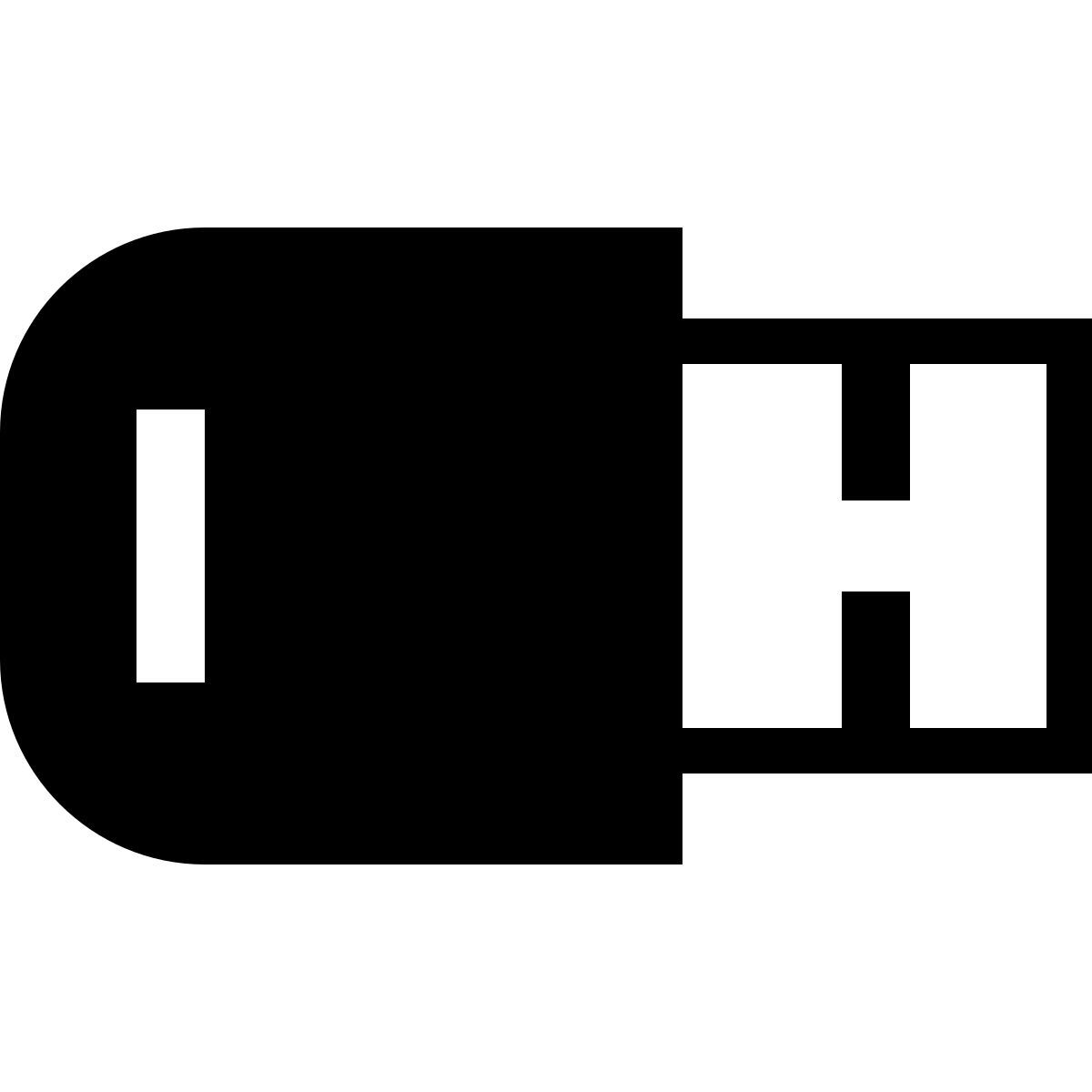 forma thin filled sharp style flash drive icon