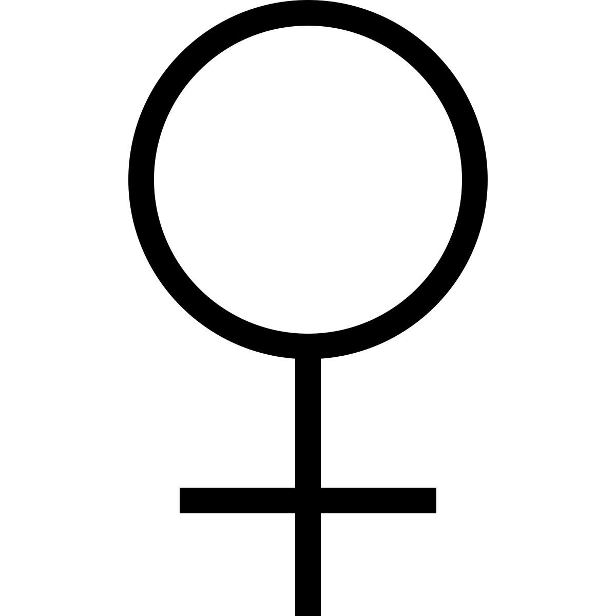 forma thin filled sharp style venussymbol icon