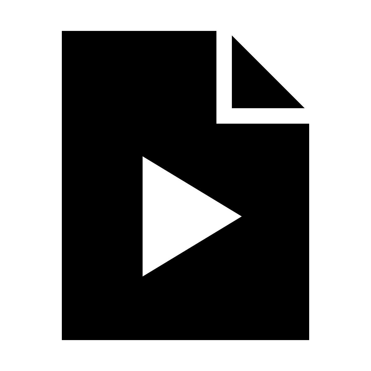 forma thin filled sharp style file video icon