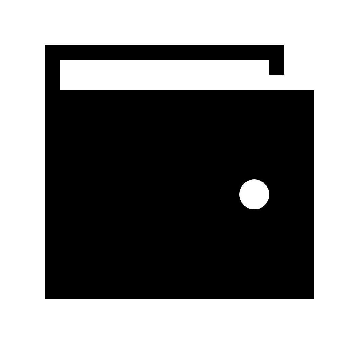 forma thin filled sharp style portafoglio icon