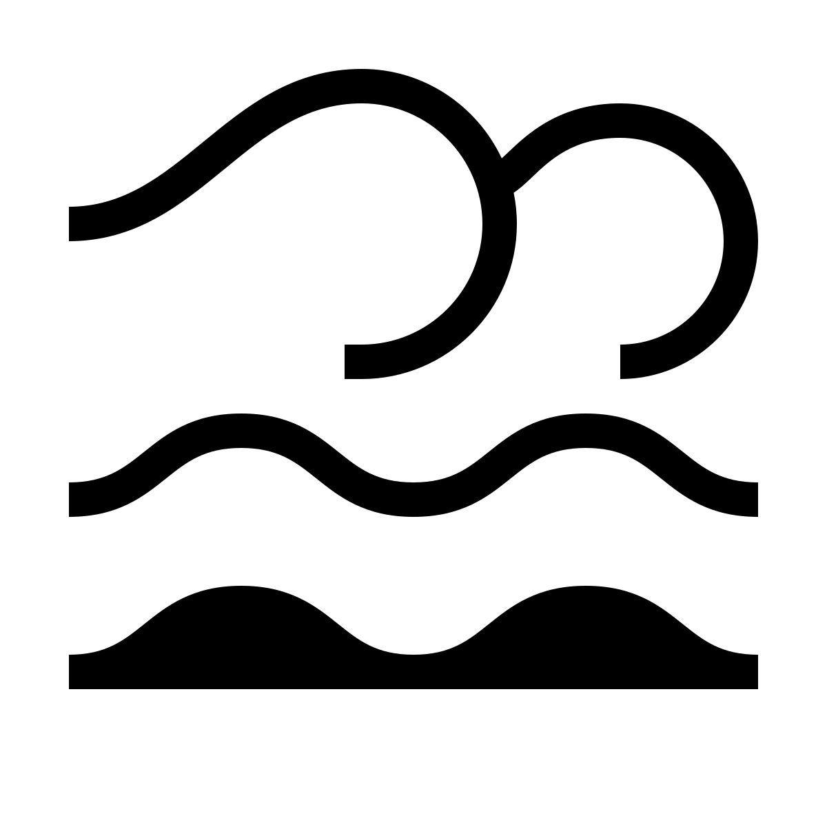 forma thin filled sharp style elemento agua icon