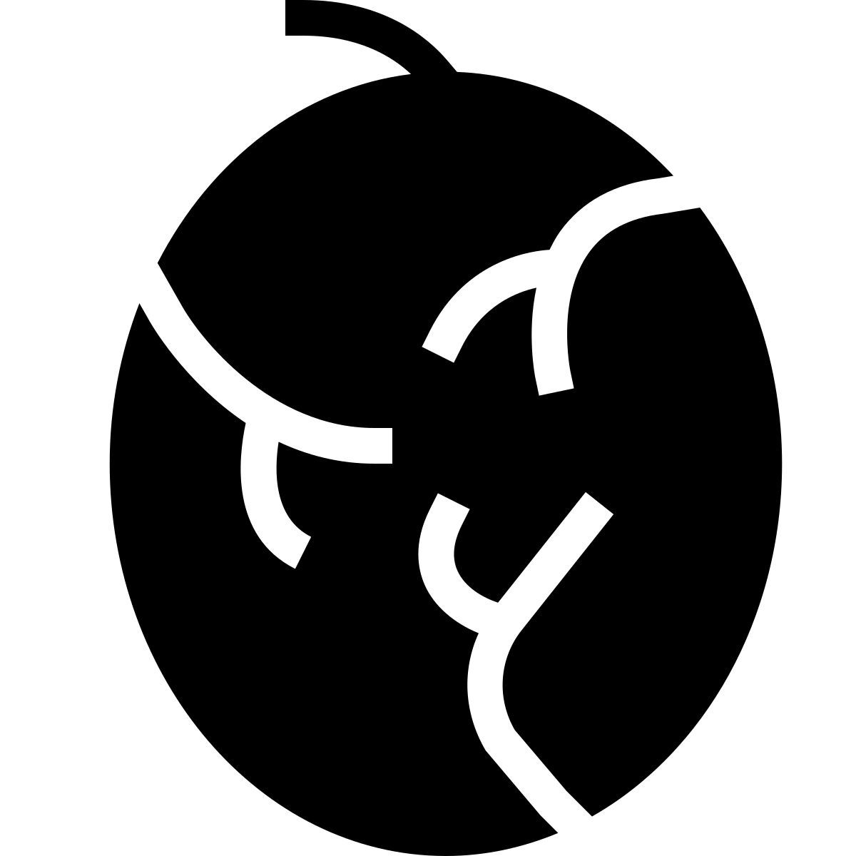 forma thin filled sharp style melone intero icon