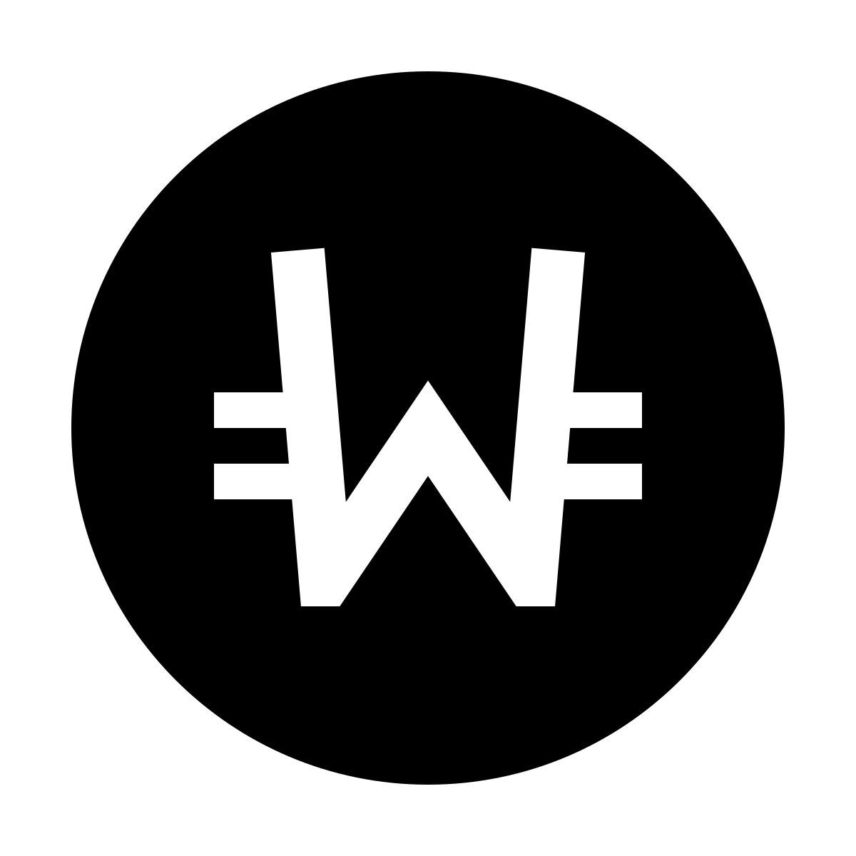 forma thin filled sharp style 원 icon