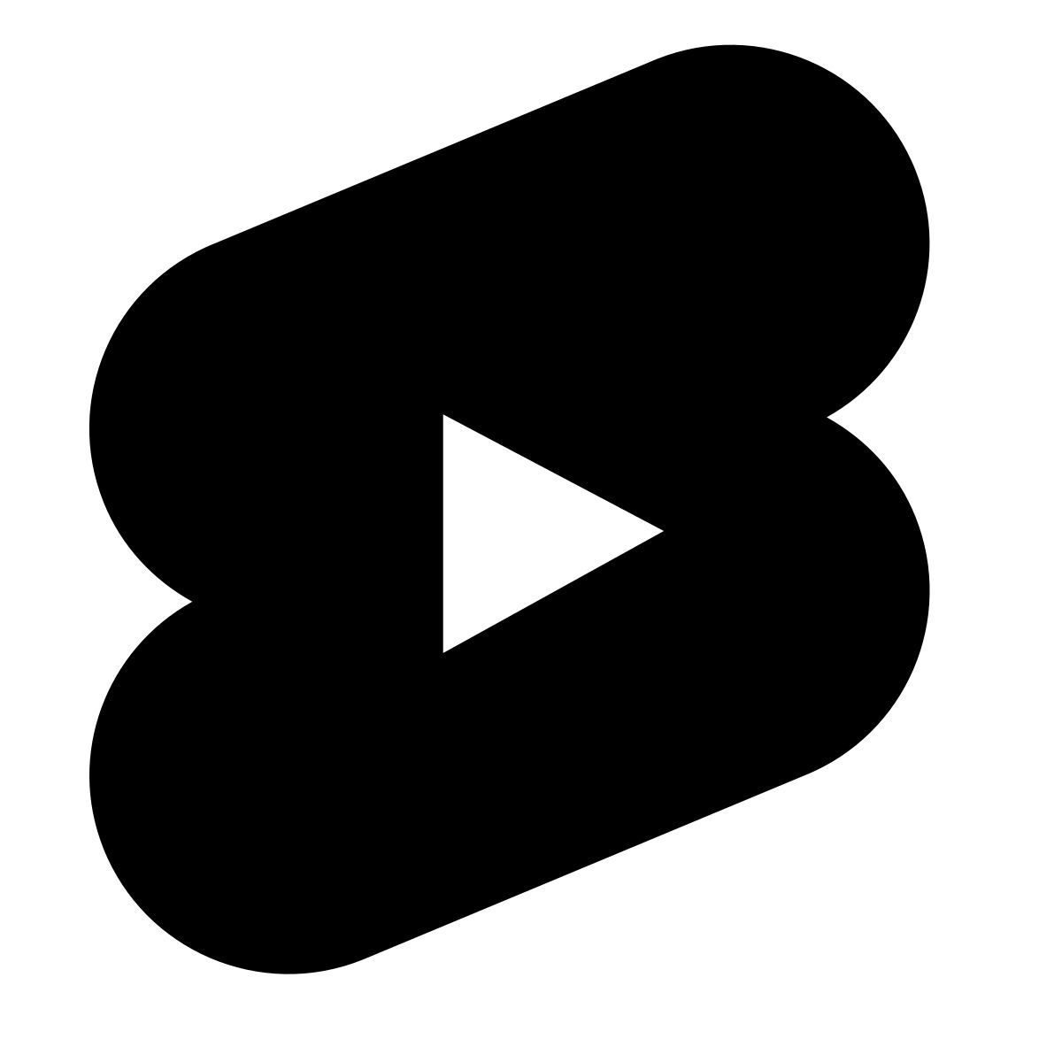 forma thin filled sharp style youtube shorts icon
