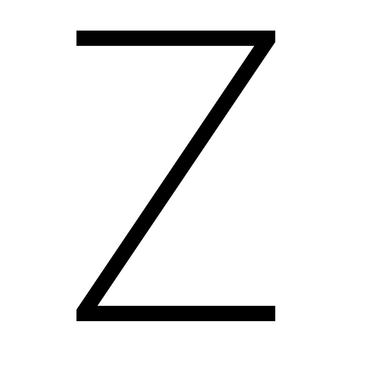 forma thin filled sharp style z icon