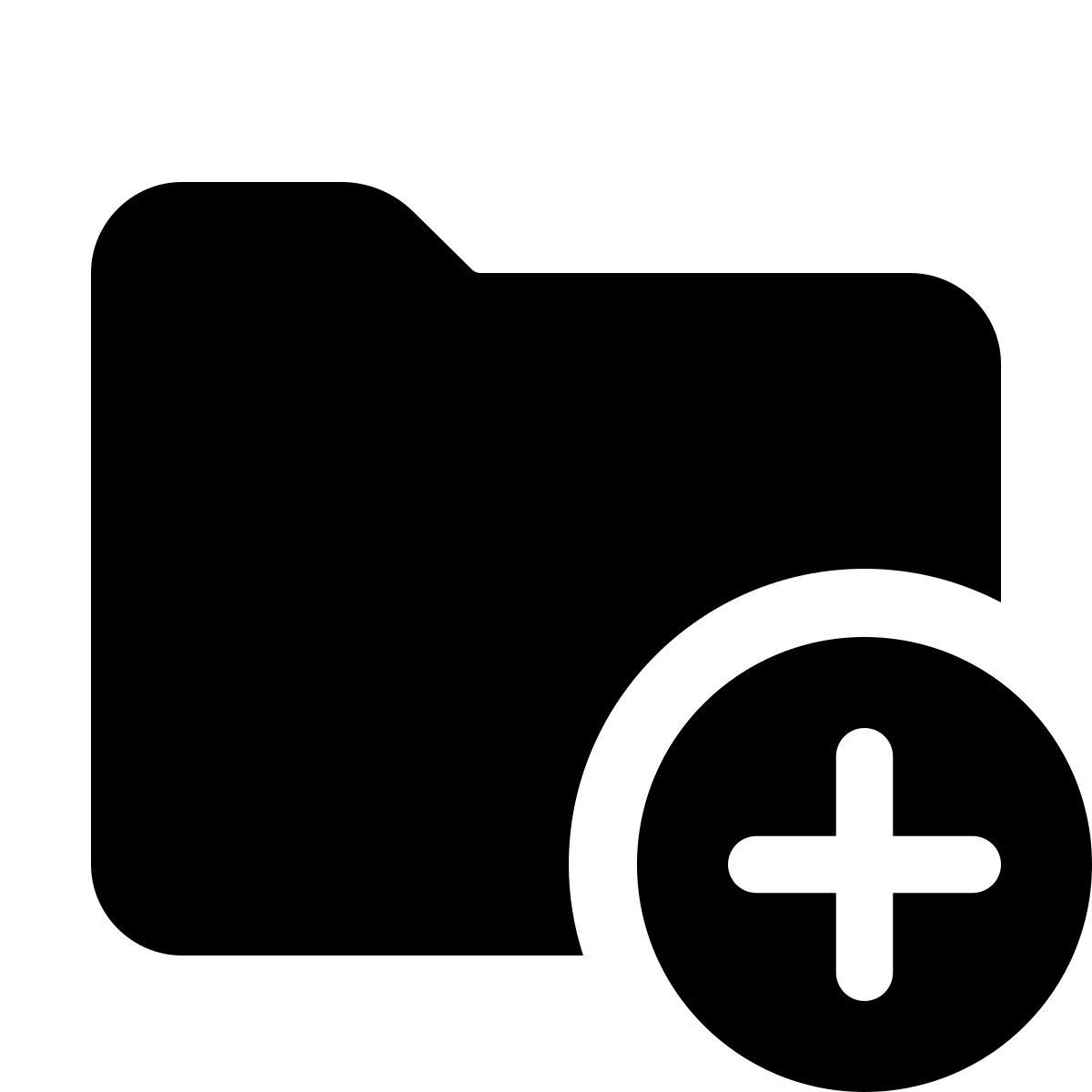 forma thin filled style add folder icon