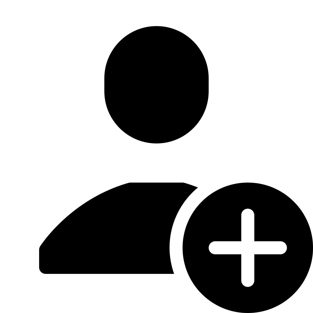 forma thin filled style añadir usuario masculino icon