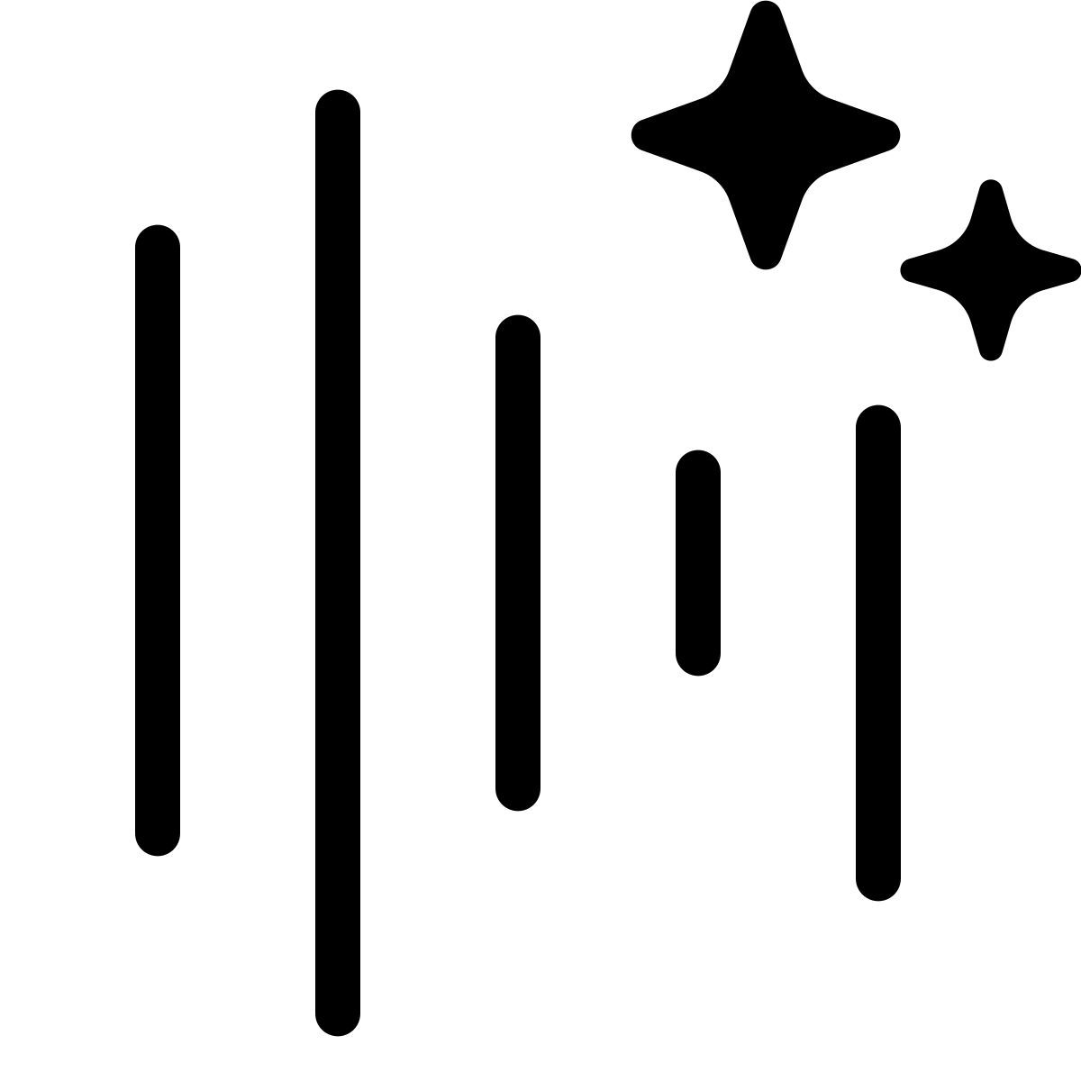 forma thin filled style sonido generado por ia icon