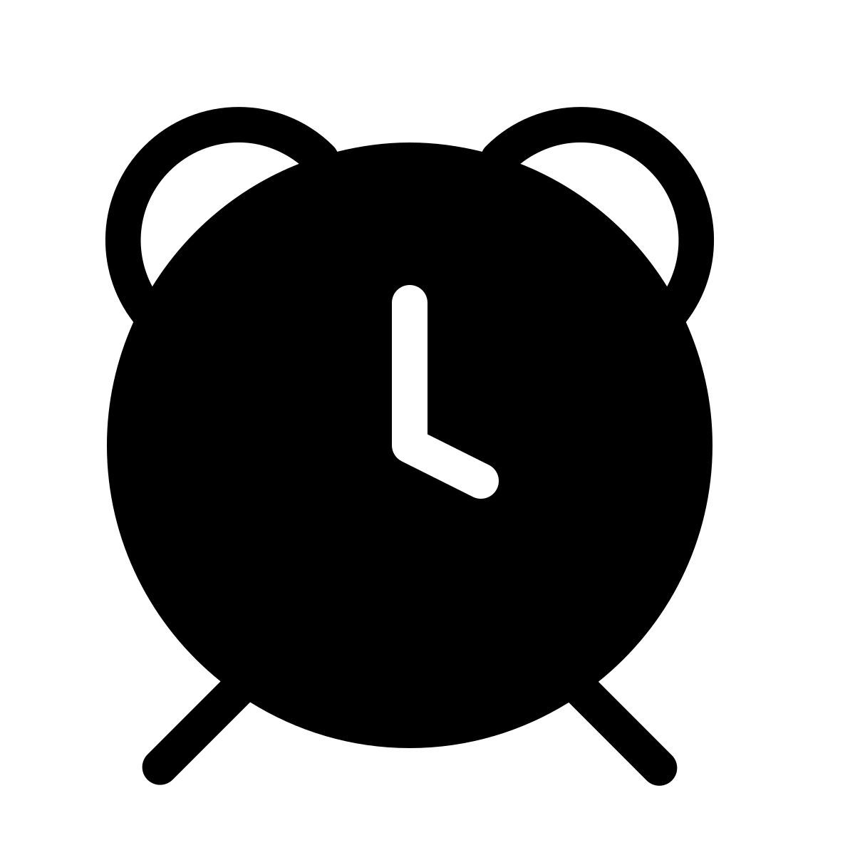 forma thin filled style alarm clock icon