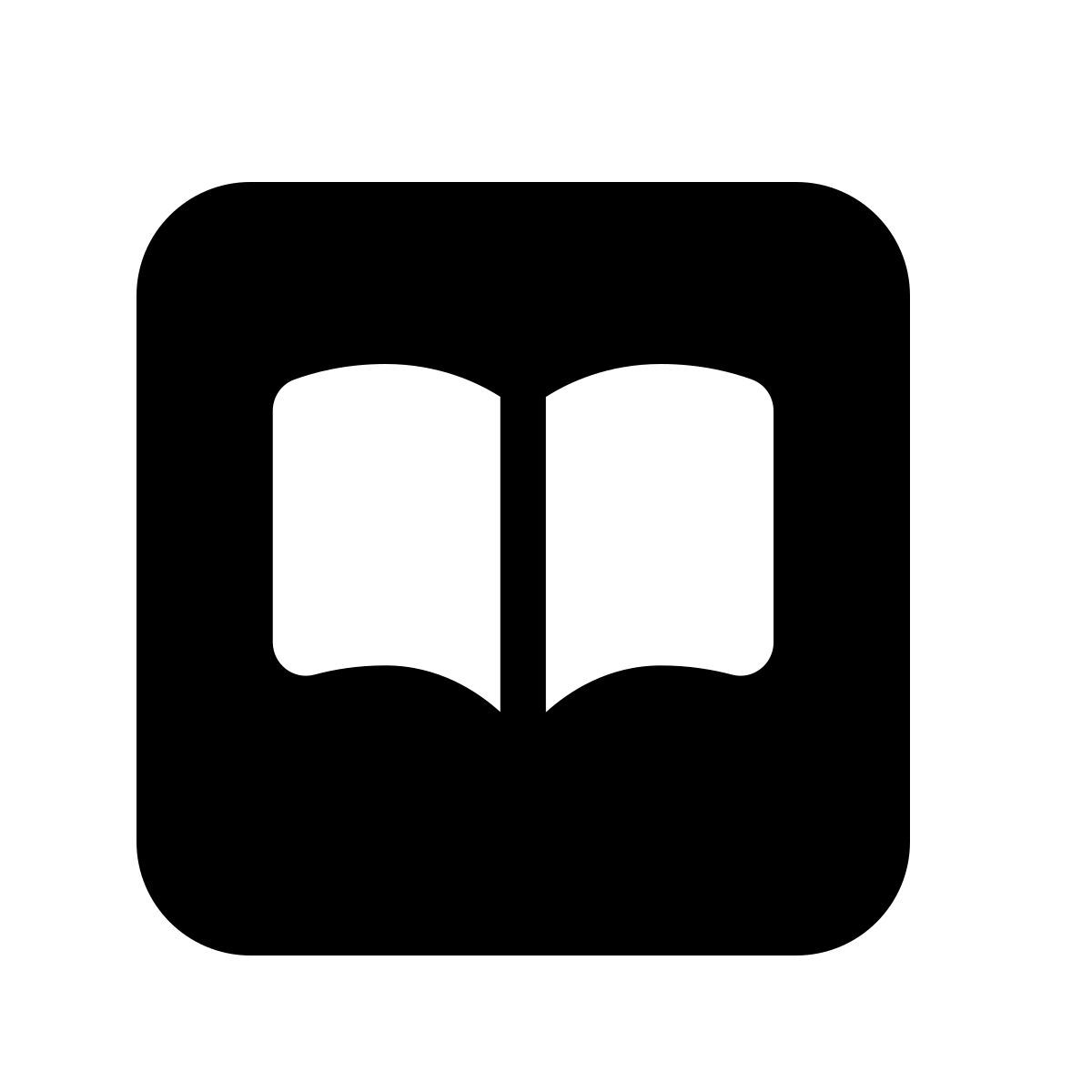 forma thin filled style libri di mele icon
